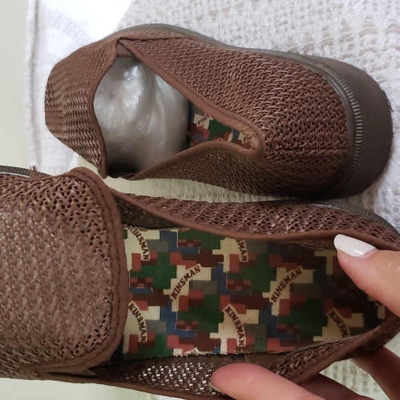 Kinsman Vintage Mesh Slip on Shoes Loafers Mens Size 10, Brown Made In USA. - Picture 5 of 7